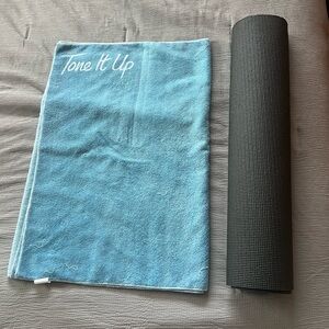Yoga mat and mat towel